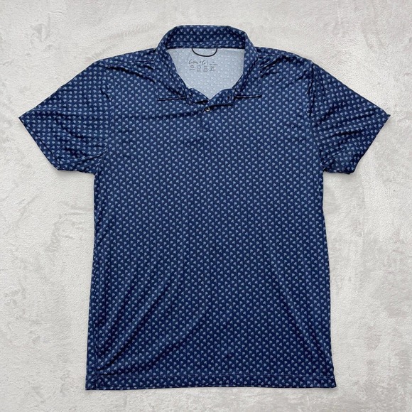 Cotton and Co Polo Shirt Mens Medium Blue Golf Lightweight Outdoor - Picture 1 of 12